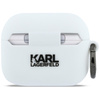 Etui Karl Lagerfeld Silicone Karl Head   3D do AirPods Pro 3 biały