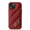 KARL LAGERFELD KLHCP15SPQDSMGR IPHONE 15 / 14 / 13 6.1" RED/RED HARDCASE DIAGONAL QUILTED SCRIPT