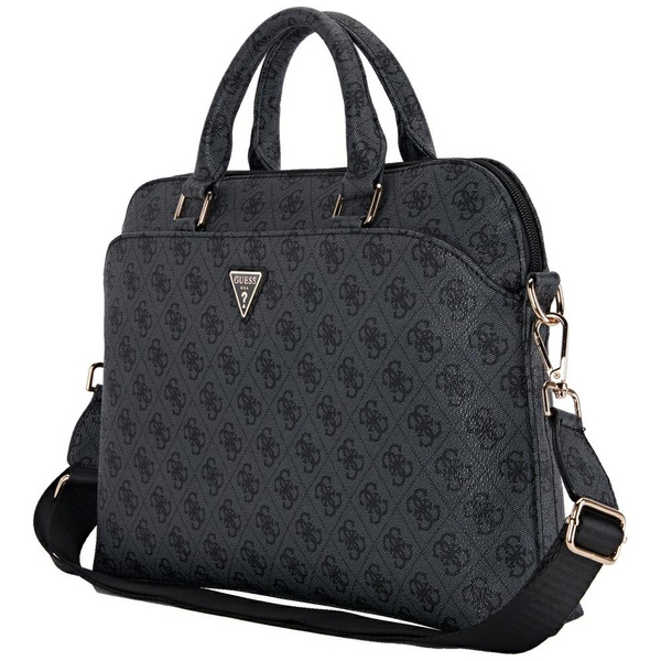 Torba Guess 4G Zipper Pocket Triangle    Logo 15" czarny