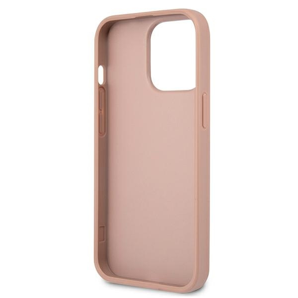 Guess GUHCP13LPSATLP iPhone 13 Pro/ 13 6,1" różowy/pink hardcase SaffianoTriangle Logo