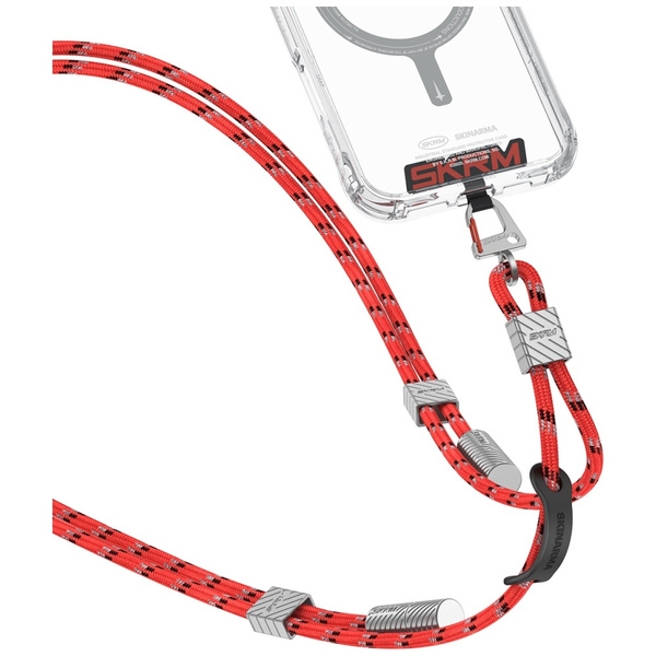 Uniwersalna smycz do telefonu kabel 2w1  Skinarma Dyno Ve USB-C/USB-C czerwony