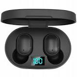 BLUETOOTH HEADSET E6S TWS BLACK POWERBANK