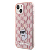 Etui Karl Lagerfeld Monogram Choupette na iPhone 15 - różowe