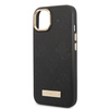 Guess GUHMP13MSAPSTK iPhone 13 / 14 / 15 6.1" czarny/black hardcase Peony Logo Plate MagSafe