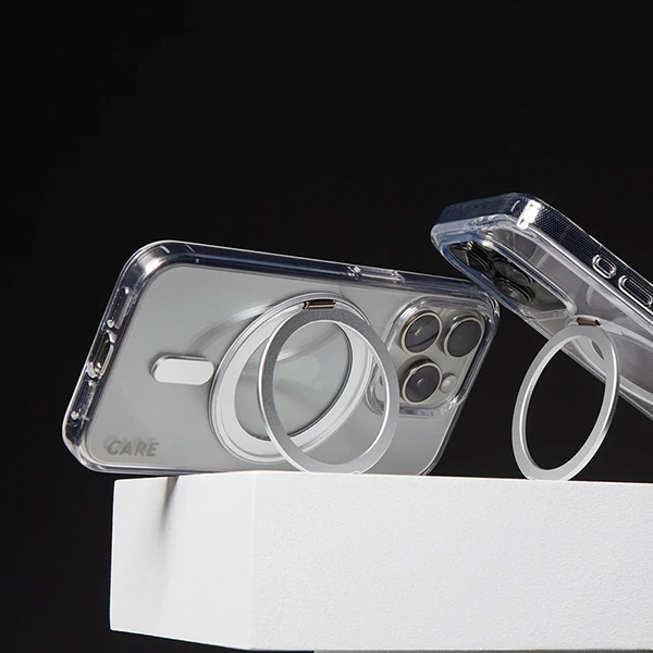 CARE by PanzerGlass Feature Kickstand Case iPhone 16 Pro 6.3" srebrny/silver MagSafe 1326