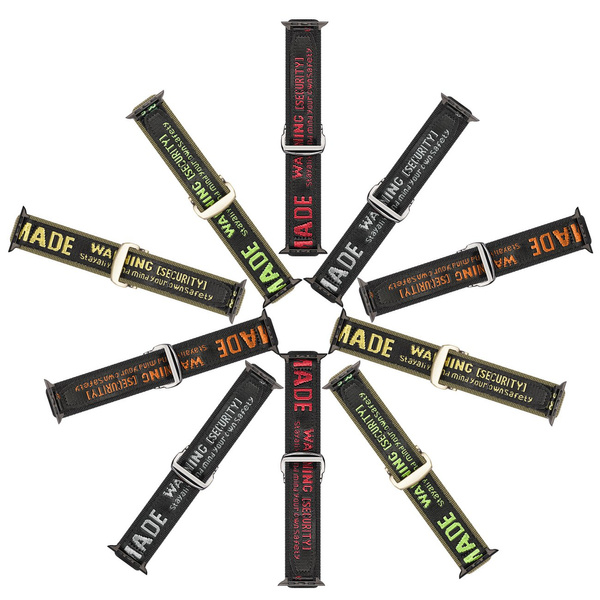 Dux Ducis Strap (Outdoor Version) pasek Apple Watch Ultra, SE, 9, 8, 7, 6, 5, 4, 3, 2, 1 (49, 45, 44, 42 mm) nylonowa opaska bransoleta czarno-zielony