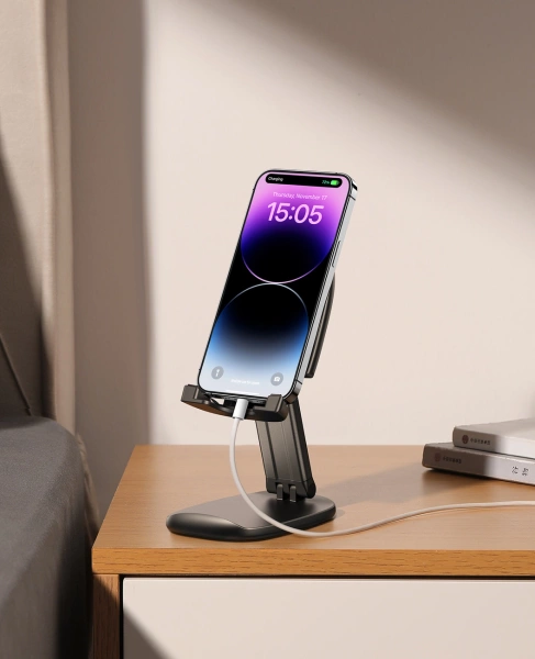 JOYROOM JR-ZS371 FOLDABLE STAND FOR TABLET PHONE WITH HEIGHT ADJUSTMENT - BLACK