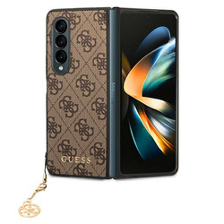 Guess GUHCZFD4GF4GBR F936 Z Fold 4brązowy/brown hard case 4G Charms Collection