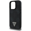 Etui Guess Grained Hot Stamp Peony       Triangle Logo MagSafe do iPhone 16 Pro czarny