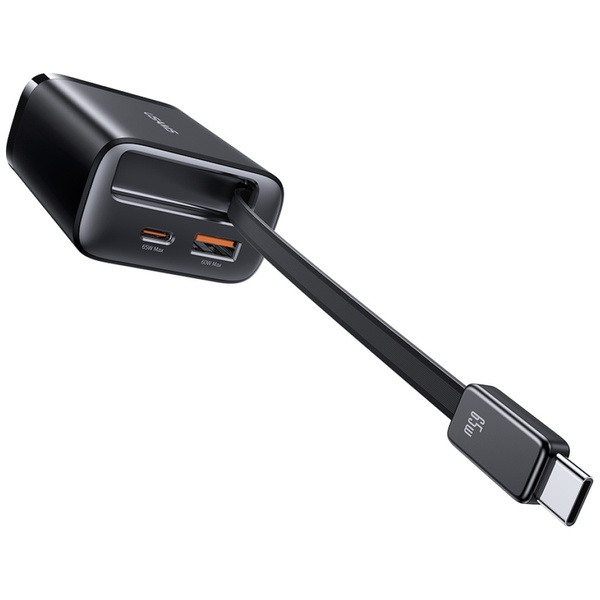 Ładowarka sieciowa USAMS Xiang Series    CC299 65W 1xUSB-C 1xUSB-A + kabel USB-C czarny