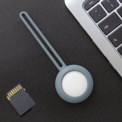 SILIKONOWE ELASTYCZNE ETUI BRELOK ZAWIESZKA DO LOKALIZATORA APPLE AIRTAG NIEBIESKI