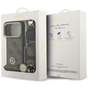 Etui Guess 4G Strass Logo & Big Strap    Metal Buttons MagSafe do iPhone 17 Pro brązowy