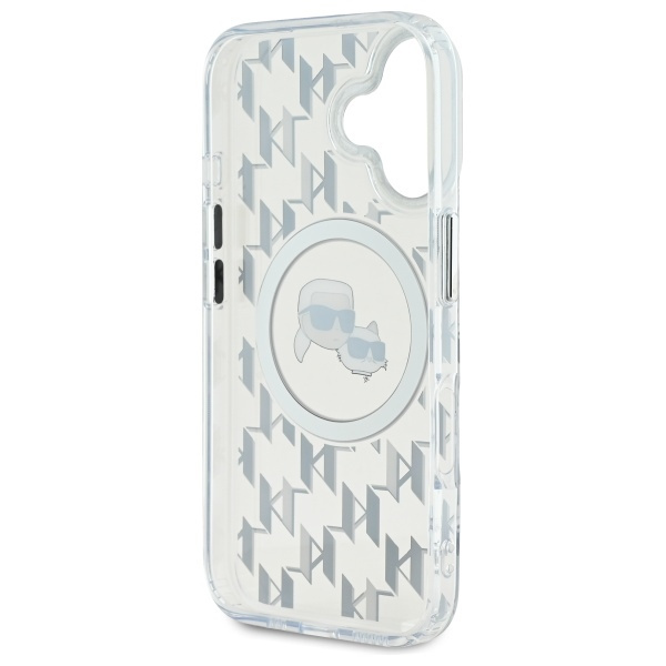 Karl Lagerfeld KLHMP16SHMCKMHT iPhone 16 6.1" przezroczysty/transparent IML Monogram Karl&Choupette Head MagSafe