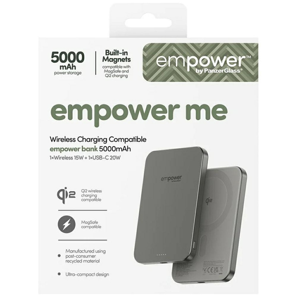 Powerbank empower by PanzerGlass Bank 5000mAh tytanowy