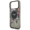 Etui Guess IML Flowers Pearl Strap MagSafe do iPhone 17 Pro Max czarny