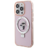 Karl Lagerfeld KLHMP15XHMRSKCP iPhone 15 Pro Max 6.7" pink/pink hardcase Ring Stand Karl&amp;Choupette MagSafe