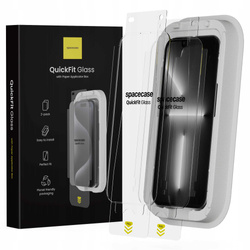 Spacecase Szkło hartowane QuickFit Glass iPhone 13/13 Pro/14/SE4 (2025)