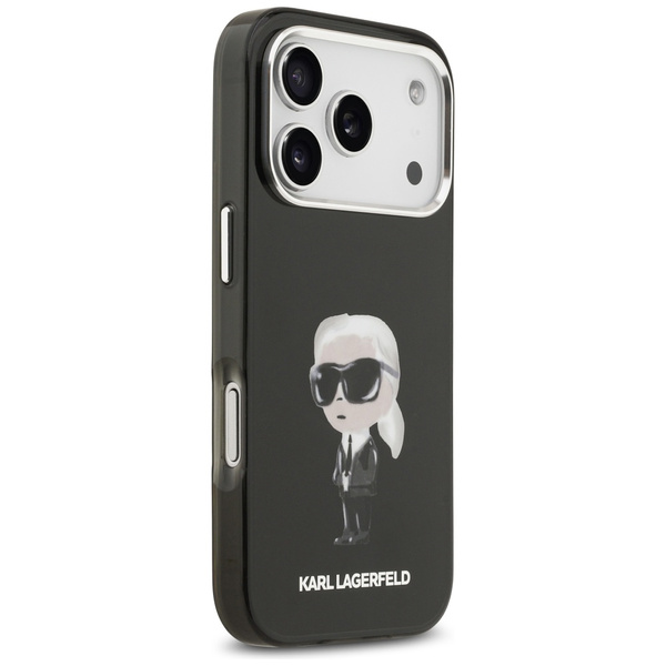 Etui Karl Lagerfeld IML Aquarelle Karl & Logo MagSafe do iPhone 17 Pro czarny