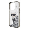 Etui Karl Lagerfeld Liquid Glitter Ikonik do iPhone 15 Pro - przezroczyste