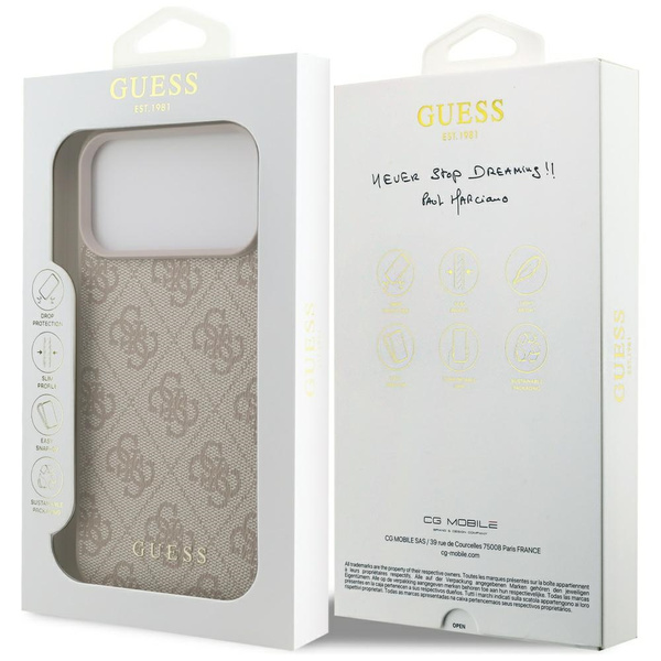 Etui Guess 4G Classic do iPhone 17 Pro   Max różowy