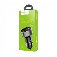 HOCO ŁADOWARKA SAMOCHODOWA Z26 2.1A 2 x USB Z WYŚWIETLACZEM LED CZARNY