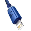 Baseus Crystal Shine Series kabel przewód USB do szybkiego ładowania i transferu danych USB Typ A - Lightning 2,4A 2m niebieski (CAJY000103)