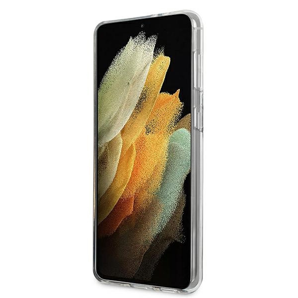 Guess GUHCS21MPCUGLSBL S21+ G996niebieski/blue hardcase Glitter Gradient Script