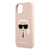 KARL LAGERFELD KLHCP13SSLKHLP IPHONE 13 MINI 5,4" JASNORÓŻOWY/LIGHT PINK HARDCASE SILICONE KARL`S HEAD
