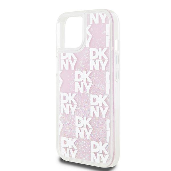 DKNY DKHCP15SLCPEPP iPhone 15 / 14 / 136.1" różowy/pink hardcase Liquid Glitter Multilogo
