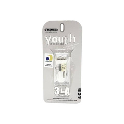 JELLICO ŁADOWARKS SAMOCHODOWA - FC-31 3.1A 2 X USB BIAŁY
