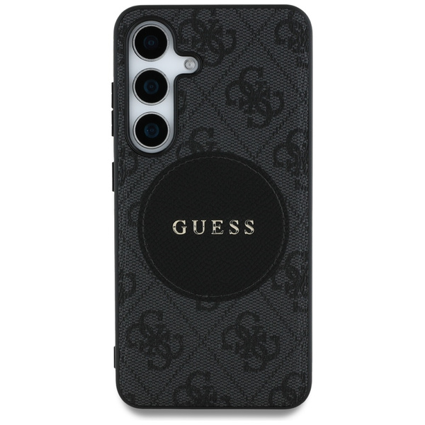Etui Guess 4G Round Patch Classic Logo MagSafe do Samsung Galaxy S25+ czarny