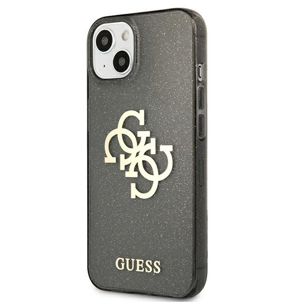 Guess GUHCP13SPCUGL4GBK iPhone 13 mini5,4" czarny/black hard case Glitter 4G Big Logo
