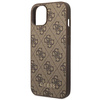 Guess GUHCP14MG4GFBR iPhone 14 Plus / 15 Plus 6.7" brązowy/brown hard case 4G Metal Gold Logo