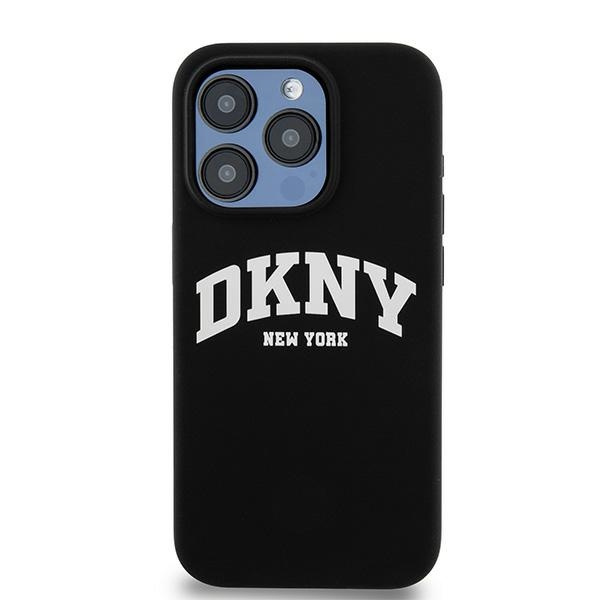 DKNY DKHMP14LSNYACH iPhone 14 Pro6.1" czarny/black hardcase Liquid Silicone White Printed Logo MagSafe