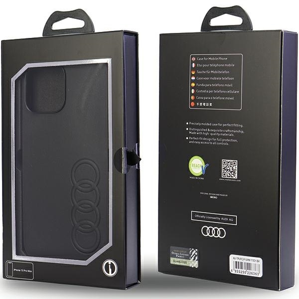 Audi Synthetic Leather iPhone 13 Pro Max 6.7" black/black hardcase AU-TPUPPCIP13PM-TT/D1-BK