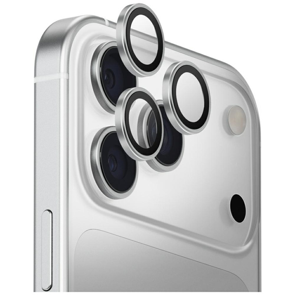 Szkło na obiektyw aparatu UNIQ Optix     Aluminium Camera Lens Protector do iPhone 17 Pro / iPhone 17 Pro Max z aplikatorem srebrny