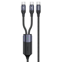 USAMS KABEL U71 2XUSB-C NA USB-C 1,2M 100W PD FAST CHARGE CZARNY /BLACK SJ551USB01 (US-SJ551)