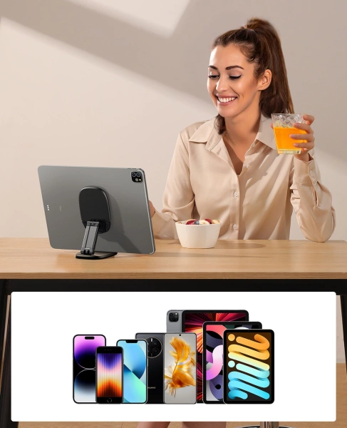 JOYROOM JR-ZS371 FOLDABLE STAND FOR TABLET PHONE WITH HEIGHT ADJUSTMENT - BLACK