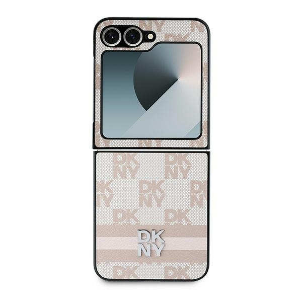 DKNY DKHCZF6PCPTSSP Z Flip6 F741różowy/pink Chequered Pattern Printed Stripes