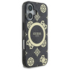 Guess GUHMP16SH4PYEEK iPhone 16 6.1" czarny/black hardcase IML Peony On 4G Background MagSafe