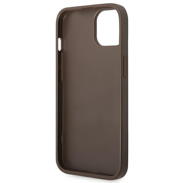 Guess GUHCP14MG4GLBR iPhone 14 Plus / 15 Plus 6.7" brązowy/brown hard case 4G Stripe Collection
