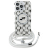 Karl Lagerfeld KLHMP16XHCKCKLCT iPhone    16 Pro Max 6.9" transparent hardcase IML Crossbody Monogram Karl & Choupette Head MagSafe