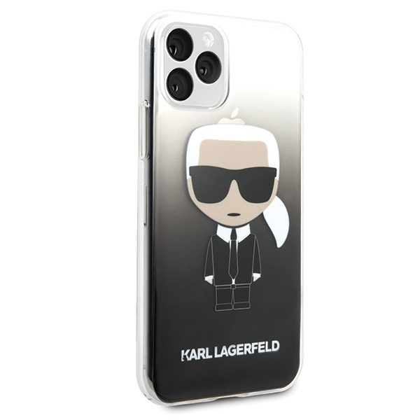 KARL LAGERFELD KLHCN58TRDFKBK IPHONE 11 PRO CZARNY/BLACK GRADIENT IKONIK KARL