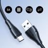 JOYROOM USB - USB C 3A CABLE SURPASS SERIES FOR FAST CHARGING AND DATA TRANSFER 3 M BLACK (S-UC027A11)