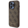 Zestaw Guess GUBPM5P15L4GEMGW iPhone15 Pro 6.1" hardcase + Powerbank 5000mAh MagSafe brązowy/brown 4G Metal Logo