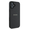 Guess GUHMP16MPGHSMMK iPhone 16 Plus 6.7" czarny/black hardcase Grained Ring MagSafe