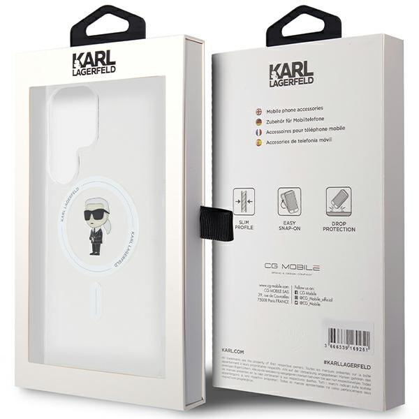 KARL LAGERFELD KLHMS24LHFCKNOT S24 ULTRA S928 TRANSPARENT HARDCASE IML IKONIK MAGSAFE