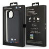 BMW BMHCP15M22PTDK iPhone 15 Plus 6.7" black/black Leather Stamp Tricolor