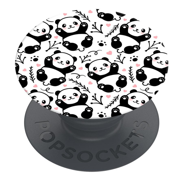 POPSOCKETS Panda Boom smartphone holder and base, white/black