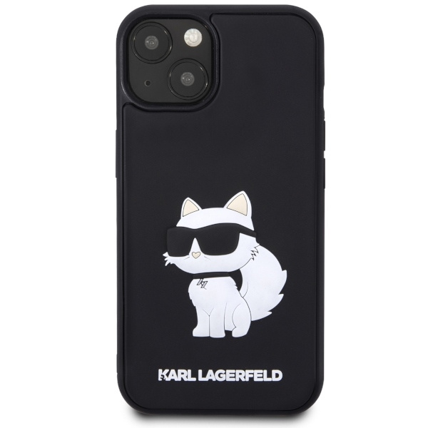 Karl Lagerfeld KLHCP14S3DRKHNK iPhone 14 6.1" black/black hardcase Rubber Choupette 3D
